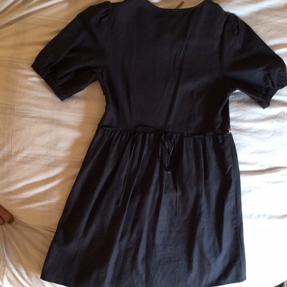 Linen Embroidered Art Deco Dress - Picture 7 of 8